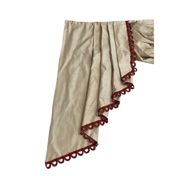 European Style Curtain Valance Handmade Waterfall Swag Valance Vintage 74” wide - Picture 2 of 8